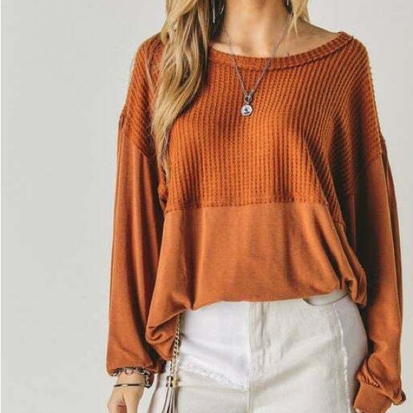 Bella Rosa Boutique Tops - Round Neck Loose Top - PLUS